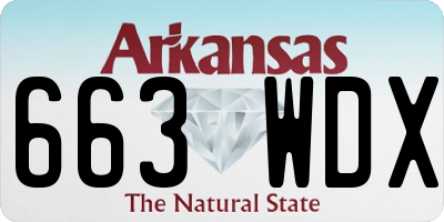 AR license plate 663WDX
