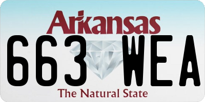 AR license plate 663WEA