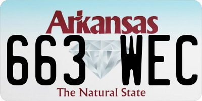 AR license plate 663WEC