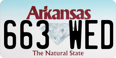 AR license plate 663WED