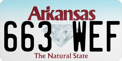 AR license plate 663WEF