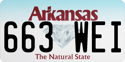 AR license plate 663WEI