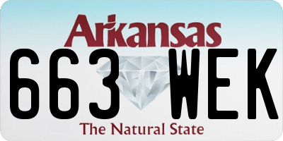 AR license plate 663WEK