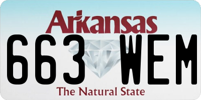 AR license plate 663WEM