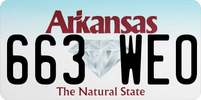 AR license plate 663WEO
