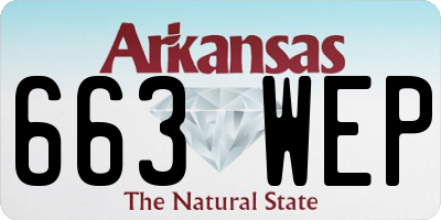 AR license plate 663WEP