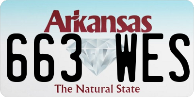 AR license plate 663WES