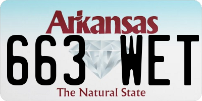 AR license plate 663WET