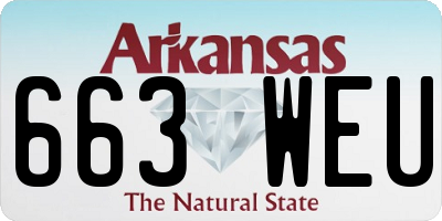 AR license plate 663WEU
