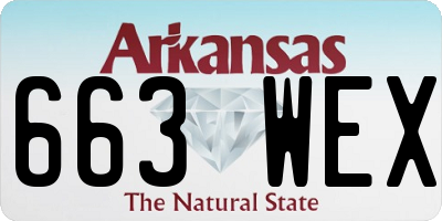 AR license plate 663WEX