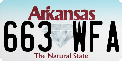 AR license plate 663WFA