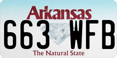 AR license plate 663WFB