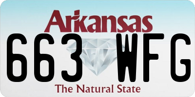 AR license plate 663WFG