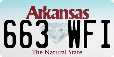 AR license plate 663WFI