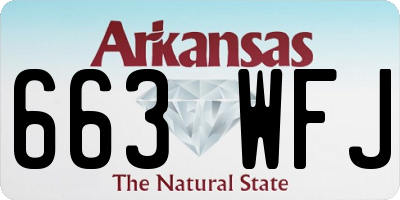AR license plate 663WFJ