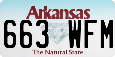 AR license plate 663WFM