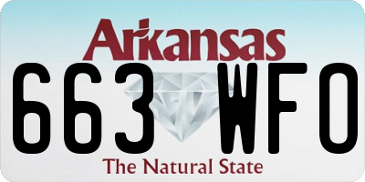 AR license plate 663WFO