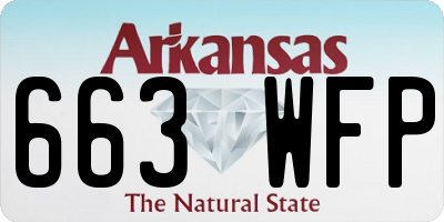 AR license plate 663WFP
