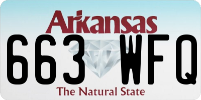 AR license plate 663WFQ