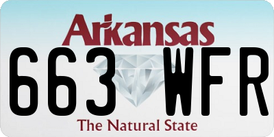 AR license plate 663WFR
