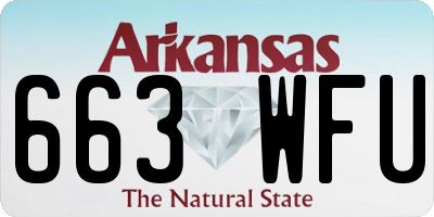 AR license plate 663WFU