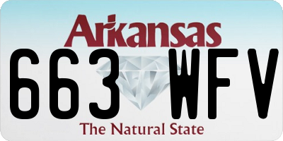 AR license plate 663WFV