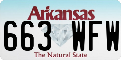 AR license plate 663WFW