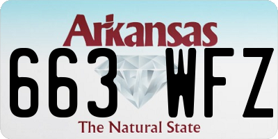 AR license plate 663WFZ