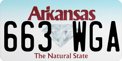 AR license plate 663WGA
