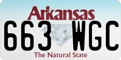 AR license plate 663WGC