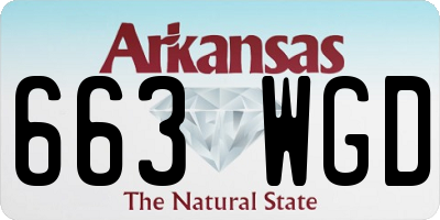 AR license plate 663WGD