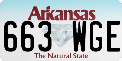 AR license plate 663WGE