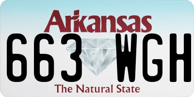 AR license plate 663WGH