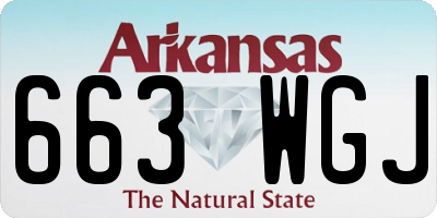 AR license plate 663WGJ