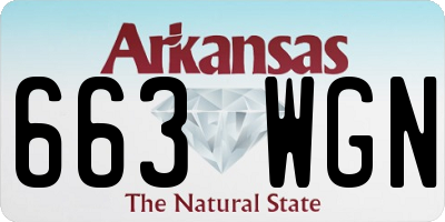 AR license plate 663WGN
