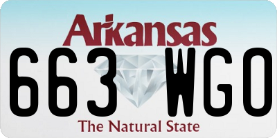 AR license plate 663WGO