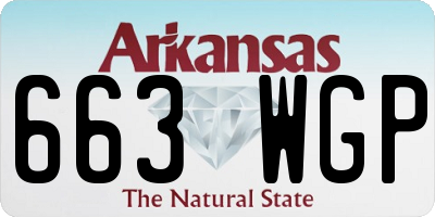 AR license plate 663WGP