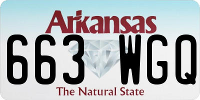AR license plate 663WGQ