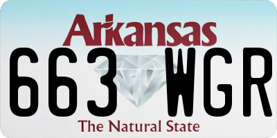AR license plate 663WGR