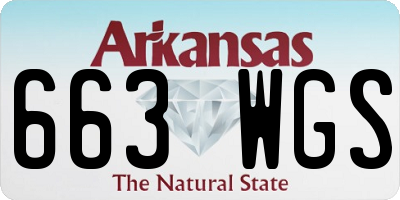 AR license plate 663WGS