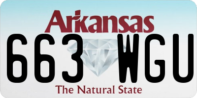 AR license plate 663WGU
