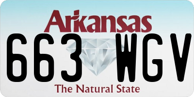 AR license plate 663WGV