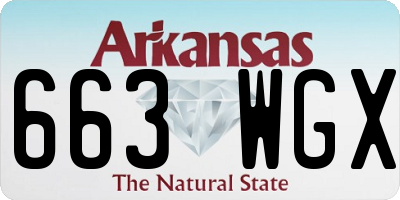 AR license plate 663WGX