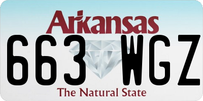 AR license plate 663WGZ
