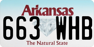 AR license plate 663WHB