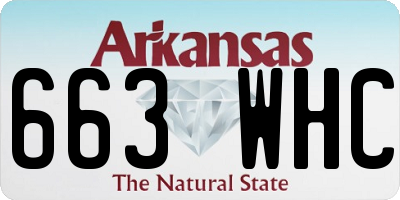 AR license plate 663WHC