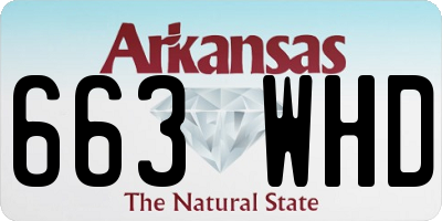 AR license plate 663WHD