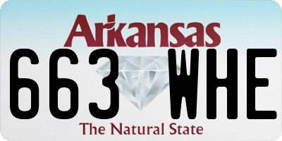 AR license plate 663WHE