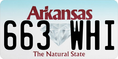 AR license plate 663WHI