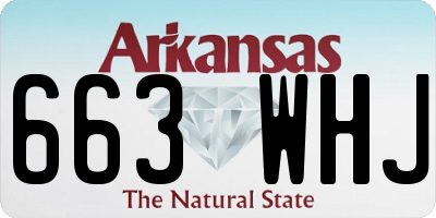 AR license plate 663WHJ